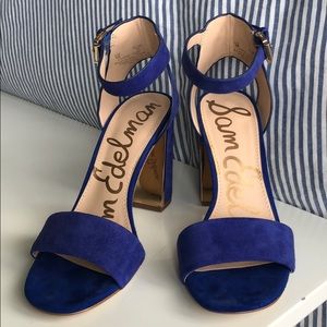 Blue suede Sam Edelman sandals